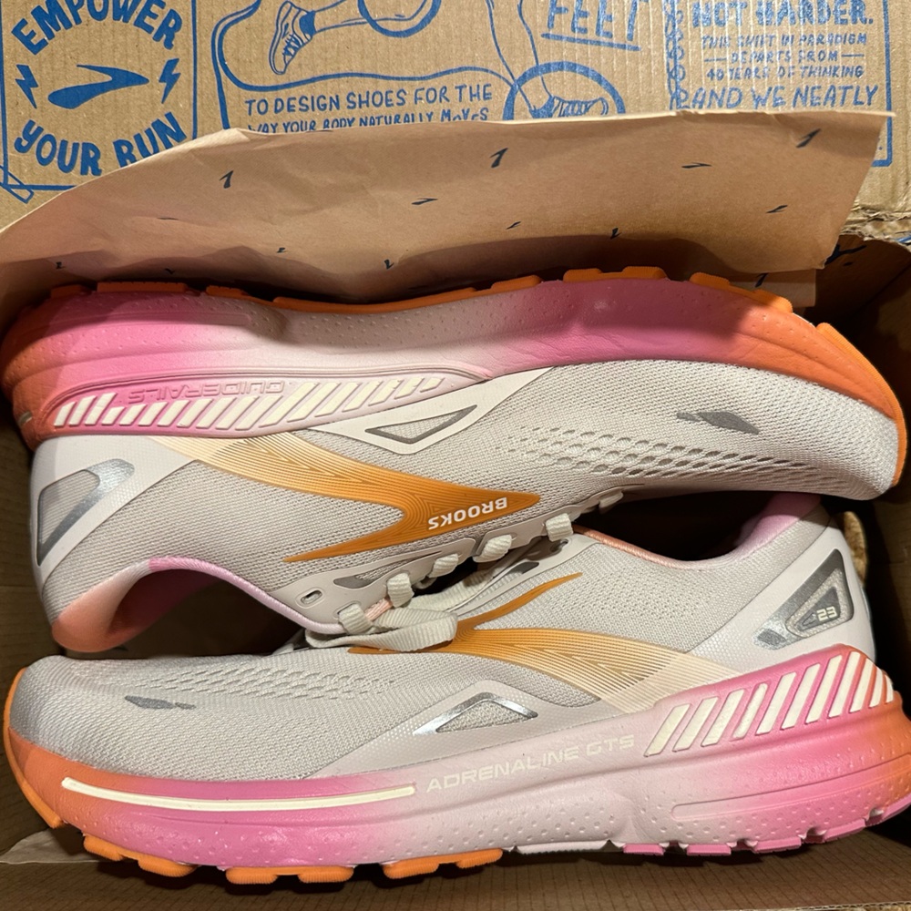 Brooks Women's Athletic Shoes - Pink, Orange, and Gray